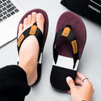 Men’s Striped EVA Flip-Flops: Summer Outdoor Sandals