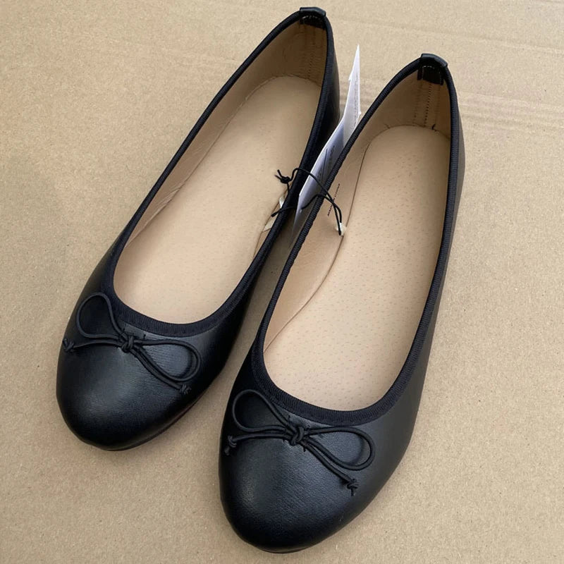 Elegant Bowknot Comfort Slip-On Ballet Flats Ladies