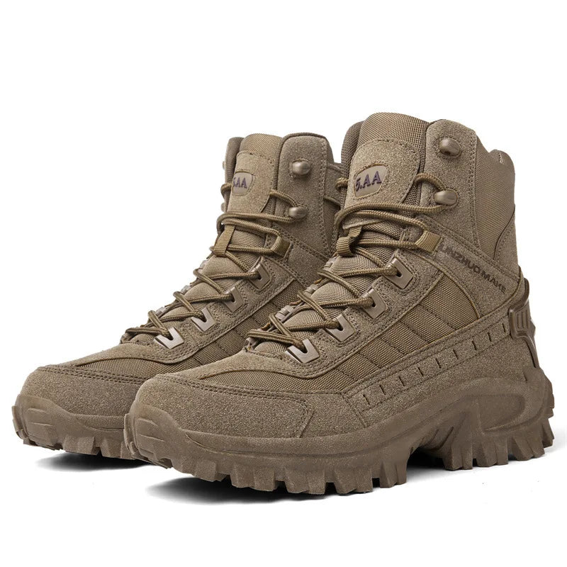 Men's Large Size Outdoor Training Camping Tactical Boots Anti-slip Wear-resistant Mountain Climbing Military Boots Breathable...