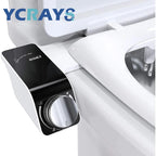 Bidet Toilet Seat Attachment Non-Electric Self-Cleaning Dual Nozzles Wash Hot Cold Mixer Water