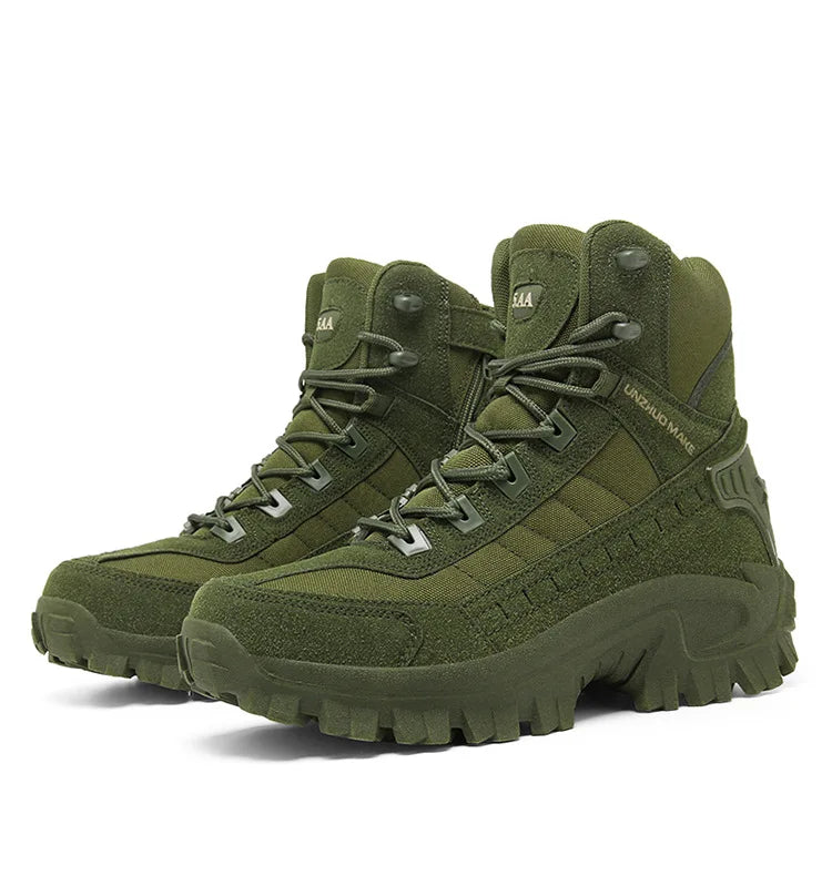 Men's Large Size Outdoor Training Camping Tactical Boots Anti-slip Wear-resistant Mountain Climbing Military Boots Breathable...