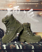 Large Size High Top Outdoor Tactical Boots for Men New Style Field Boots Anti Slip Flight Boots Mining Work Boots Shoes