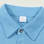 Men’s Textured Short-Sleeve Button-Up Shirt