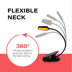 USB-C Rechargeable Clip-On Reading Light – Adjustable Brightness
