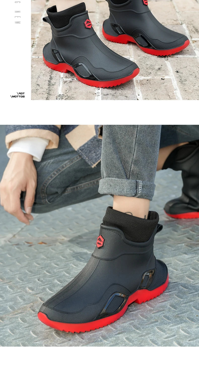 Winter Waterproof Fleece-Lined Rain Boots (Men & Women)