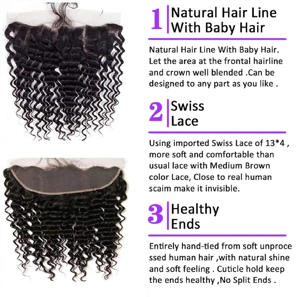 Burmese Curly Hair Bundles with Closure 4x4 13x4 Frontal Deep Wave Bundles Virgin Human Hair Vietnamese Raw Human Hair Extension