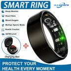 2025 New Smart Ring Heart Rate Blood Pressure Sleep Monitoring Motion Tracking IP68 Waterproof Men Women Smart Ring Holiday Gift