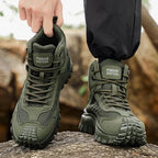 Plus Size Autumn/Winter Men's High-Top Boots - Non-Slip Thick-Soled Hiking & Work Boots