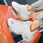 New Rotary Buckle Men's Trendy Sneakers Chunky Men Running Shoes Women Thick Bottom Jogging Footwear Couple Street Shoes