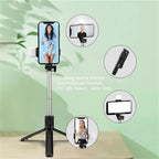 Bluetooth Selfie Stick Tripod with Remote & LED Light