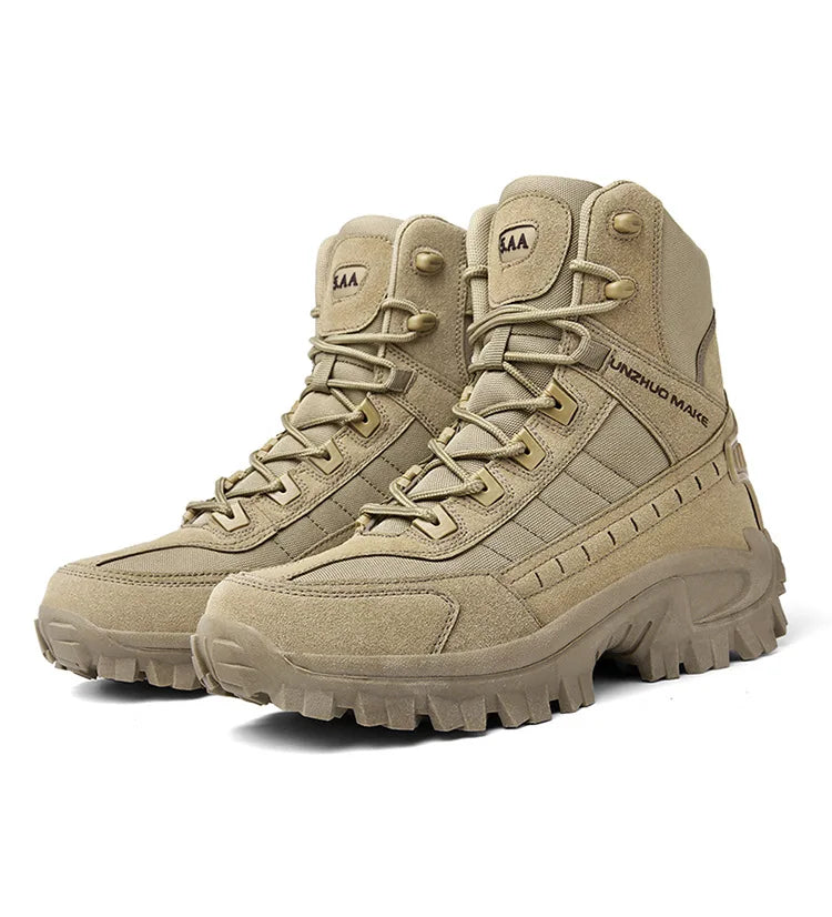 Men's Large Size Outdoor Training Camping Tactical Boots Anti-slip Wear-resistant Mountain Climbing Military Boots Breathable...
