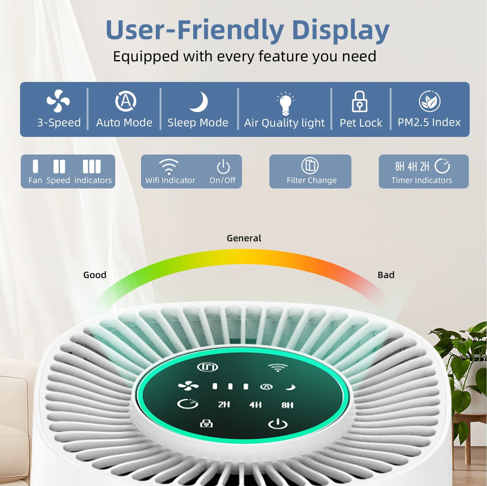 Air Quality Monitor Indoor Air Purifier
