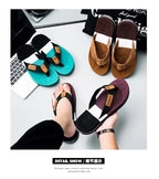 Men’s Striped EVA Flip-Flops: Summer Outdoor Sandals