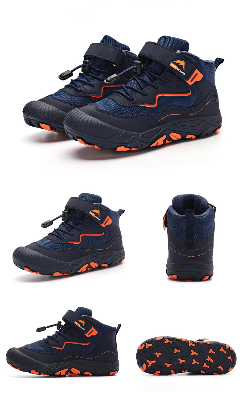 Kids Hiking Boots Toddler Girls Boys Hiking Shoes  Anti-Collision Non-Slip Athletic Outdoor Trekking Boots