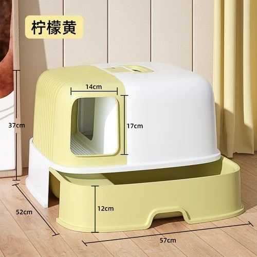 Fully Enclosed Cat Litter Box