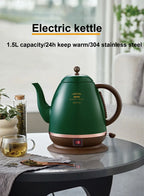 1500ml Electric Kettle Household Quick Boiling Kettle Long Spout Tea Kettle Retro Automatic Thermos Kettle Kitchen Tool 220V