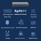EPOMAKER Split65 Ergonomic Mechanical Keyboard Bluetooth