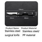 Mini Folding Surgical Knife, Stainless Steel Holder, Plastic Handle, Medical Outdoor Portable Unboxing EDC Knife