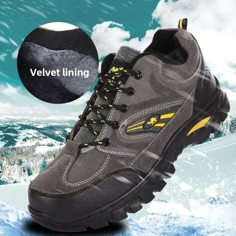 Men’s Warm Fleece-Lined Outdoor Ankle Boots