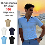 Men’s Textured Short-Sleeve Button-Up Shirt