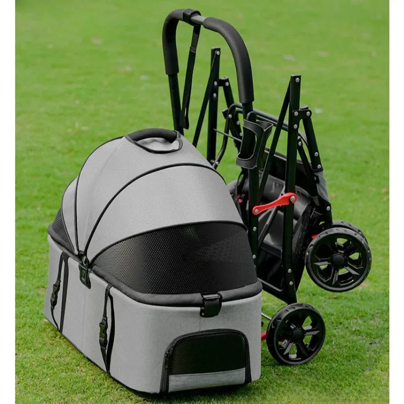 Lightweight Foldable Medium-sized Dog Outdoors Pet Stroller