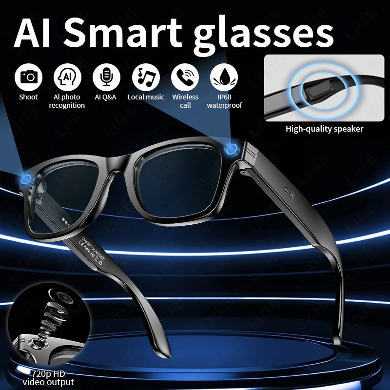AI Smart Glasses with Camera and Video Recording