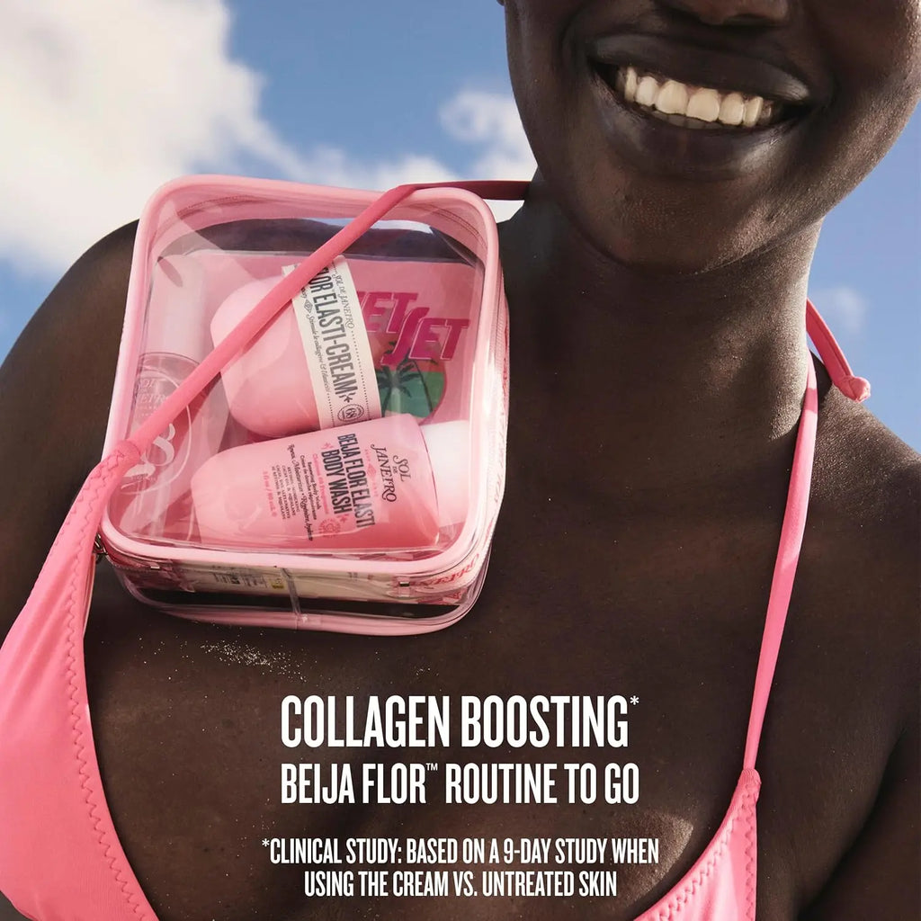 SOL DE JANEIRO Jet Set Travel Kit, Bum Bum Cream Scented Body Wash & Shower Gel, Vacation Essentials