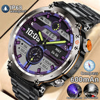 LIGE New Waterproof Smart Watch 600mAh Outdoor Riding Smart Clock Compass Heart Rate Flashlight Bluetooth Call Sports Smartwatch