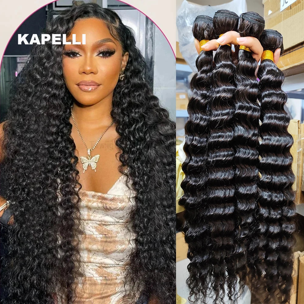 Burmese Curly Hair Bundles with Closure 4x4 13x4 Frontal Deep Wave Bundles Virgin Human Hair Vietnamese Raw Human Hair Extension