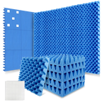 12 Pack Acoustic Wedge Foam Panels 2" x 12" x 12" Soundproofing Noise Cancelling