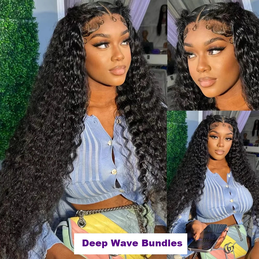 Burmese Curly Hair Bundles with Closure 4x4 13x4 Frontal Deep Wave Bundles Virgin Human Hair Vietnamese Raw Human Hair Extension