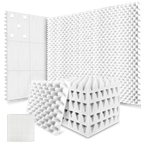 12 Pack Acoustic Wedge Foam Panels 2" x 12" x 12" Soundproofing Noise Cancelling