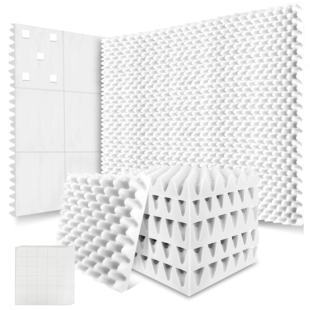 12 Pack Acoustic Wedge Foam Panels 2" x 12" x 12" Soundproofing Noise Cancelling