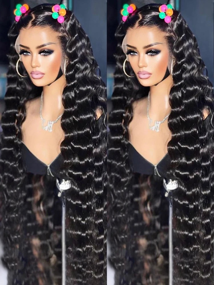300 Density Loose Deep Wave 13x6 Hd Lace Front Human Hair Wig For Women Brazilian Curly Glueless Wigs On Clearance Sale 30 inch