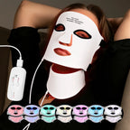 Silicone Red Light Therapy Face Mask 7 Color LED Anti Aging