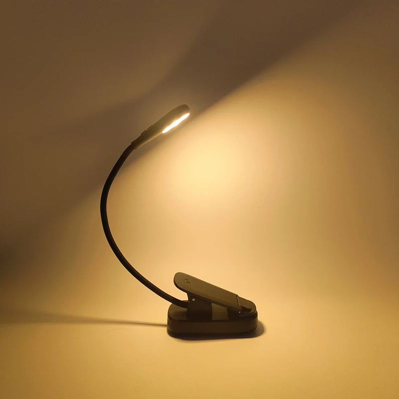 USB-C Rechargeable Clip-On Reading Light – Adjustable Brightness