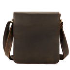 WESTAL Men Crazy Horse Leather Messenger Satchel Bag Large Capacity Leather Shoulder Bag Genuine Leather Crossbody Bag for Men