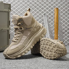 Plus Size Autumn/Winter Men's High-Top Boots - Non-Slip Thick-Soled Hiking & Work Boots
