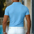 Men’s Textured Short-Sleeve Button-Up Shirt