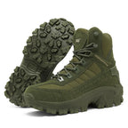 Men's Large Size Outdoor Training Camping Tactical Boots Anti-slip Wear-resistant Mountain Climbing Military Boots Breathable...