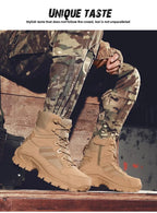 Large Size High Top Outdoor Tactical Boots for Men New Style Field Boots Anti Slip Flight Boots Mining Work Boots Shoes
