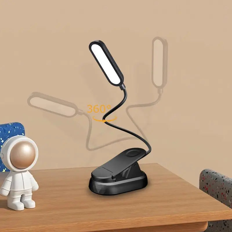 USB-C Rechargeable Clip-On Reading Light – Adjustable Brightness