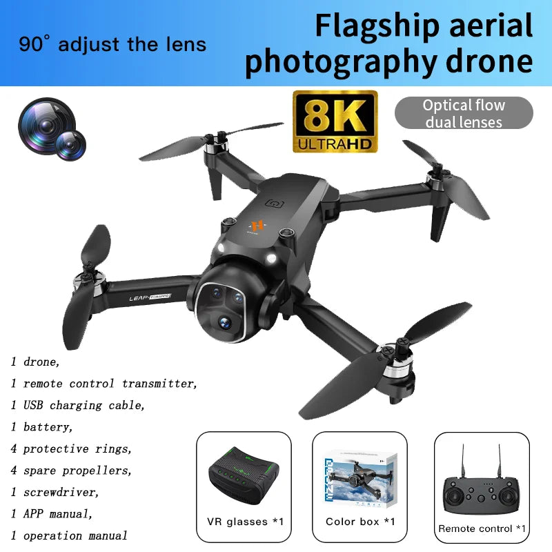 H21 VR FPV Drone 8K HD Professional 90° ESC Camera 5G WIFI GPS Brushless Motor