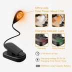 USB-C Rechargeable Clip-On Reading Light – Adjustable Brightness