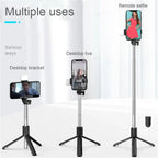Bluetooth Selfie Stick Tripod with Remote & LED Light