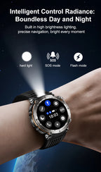 LIGE New Waterproof Smart Watch 600mAh Outdoor Riding Smart Clock Compass Heart Rate Flashlight Bluetooth Call Sports Smartwatch