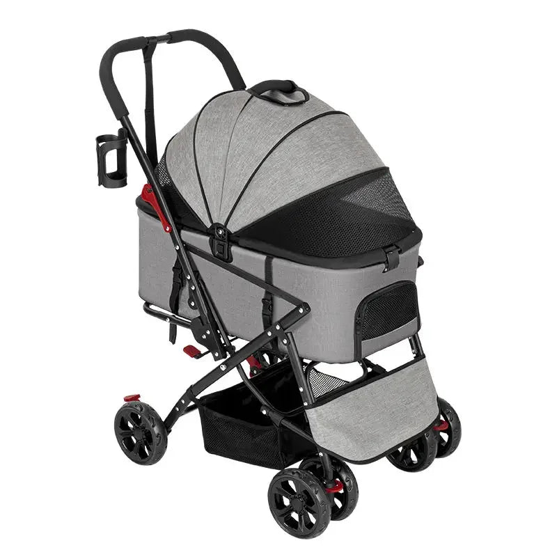 Lightweight Foldable Medium-sized Dog Outdoors Pet Stroller