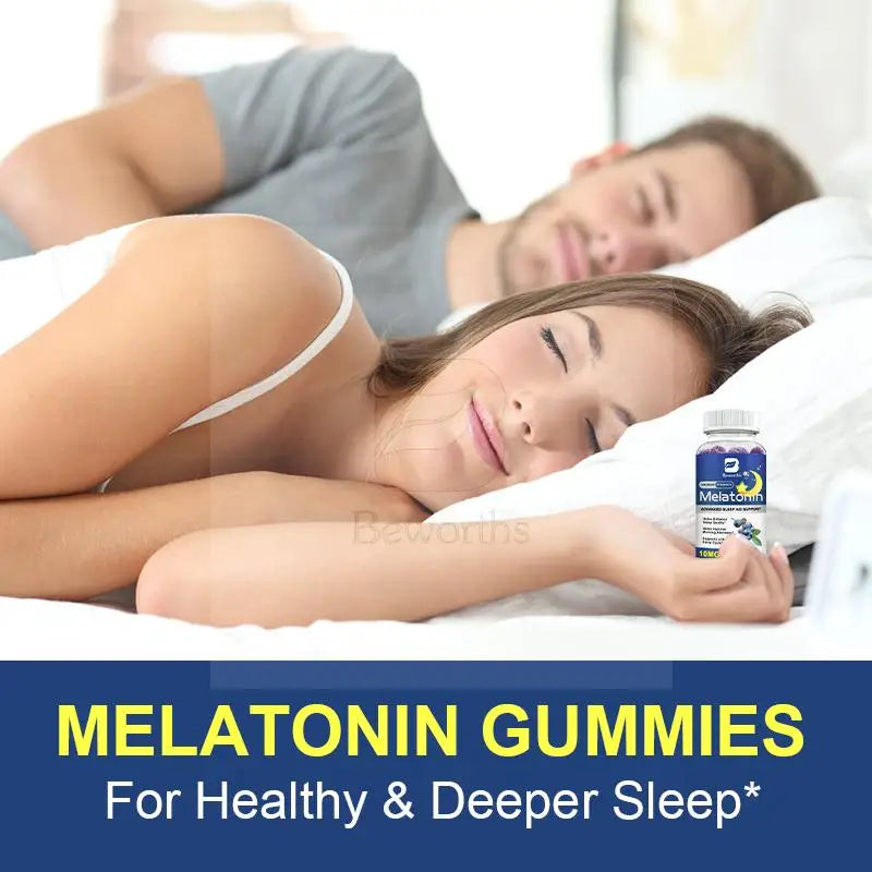B BEWORTHS Blueberry Melatonin 10mg Gummies Sleeping Creative for Sleep Sleeping Pills Melatonin for Sleep Relaxing For Adult