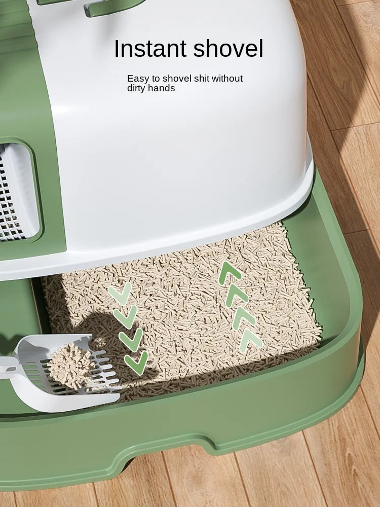 Fully Enclosed Cat Litter Box