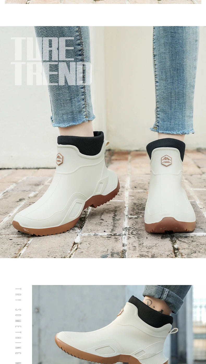 Winter Waterproof Fleece-Lined Rain Boots (Men & Women)